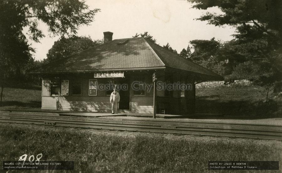 Postcard: Railroad Station, Black Rock, Massachusetts